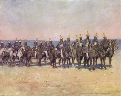 Armoured Horsemen of Kishengarh by Mortimer Ludington Menpes